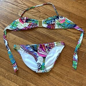 Trina Turk Bandeau Bikini w/ removable strap